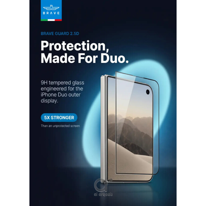 BRAVE Guard iPhone Duo Tempered Glass Screen Protector, 9H HD, Full Screen Coverage, Scratch Resistant, Bubble