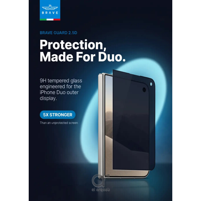 BRAVE Guard IPhone Duo Screen Protector, 9H Tempered Glass, 160° Anti