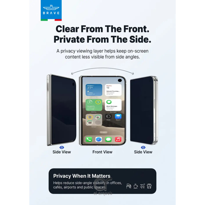 BRAVE Guard IPhone Duo Screen Protector, 9H Tempered Glass, 160° Anti