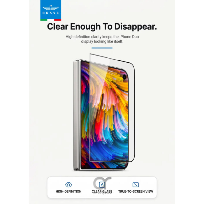 BRAVE Guard IPhone Duo Screen Protector, 9H Tempered Glass, 160° Anti