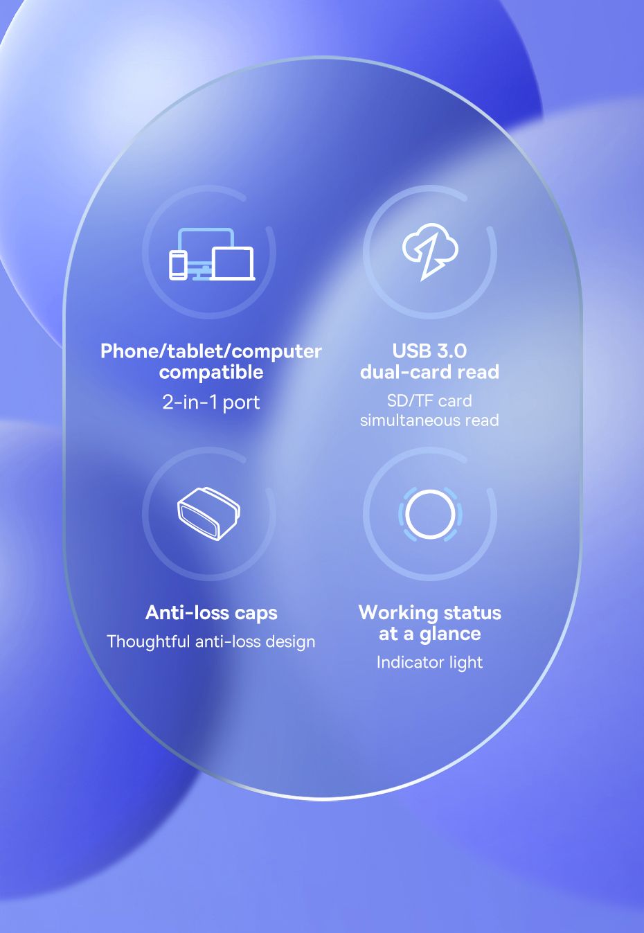 Baseus Card Reader Dual Output USB