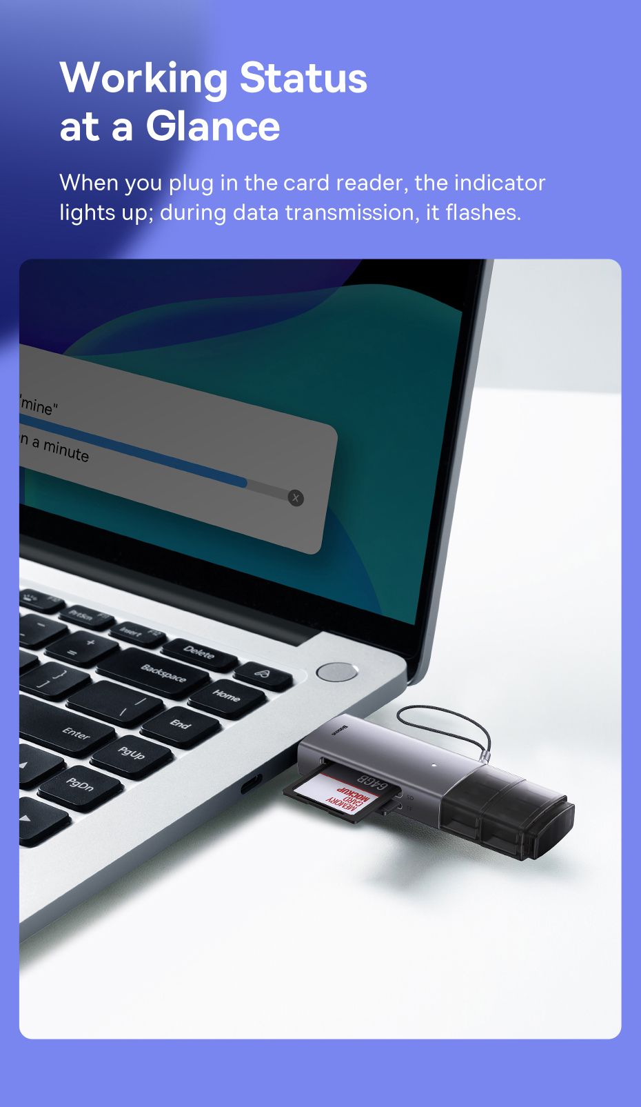 Baseus Card Reader Dual Output USB