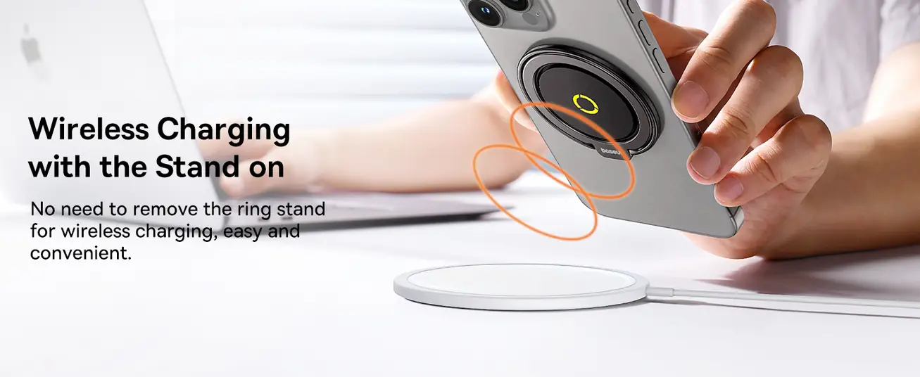 Baseus Magnetic Ring Holder for MagSafe – 360° Adjustable Phone Stand Grip