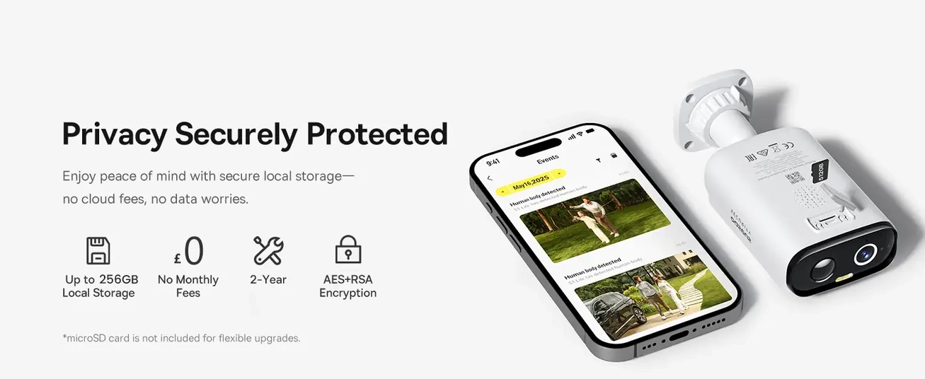 Baseus Security S1 Lite Outdoor Camera 2K – Solar, Night Vision, AI Motion, IP67, No Monthly Fee