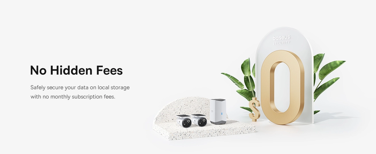 Baseus S1 Pro Outdoor Wireless Security Camera Kit, 3K, Solar Auto