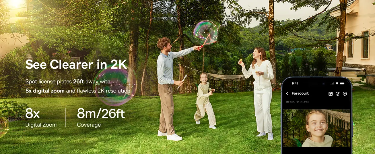 Baseus Security S1 Lite Outdoor Camera 2K – Solar, Night Vision, AI Motion, IP67, No Monthly Fee