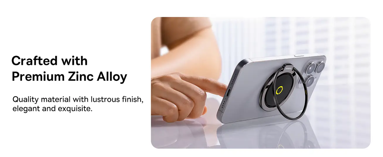 Baseus Magnetic Ring Holder for MagSafe – 360° Adjustable Phone Stand Grip