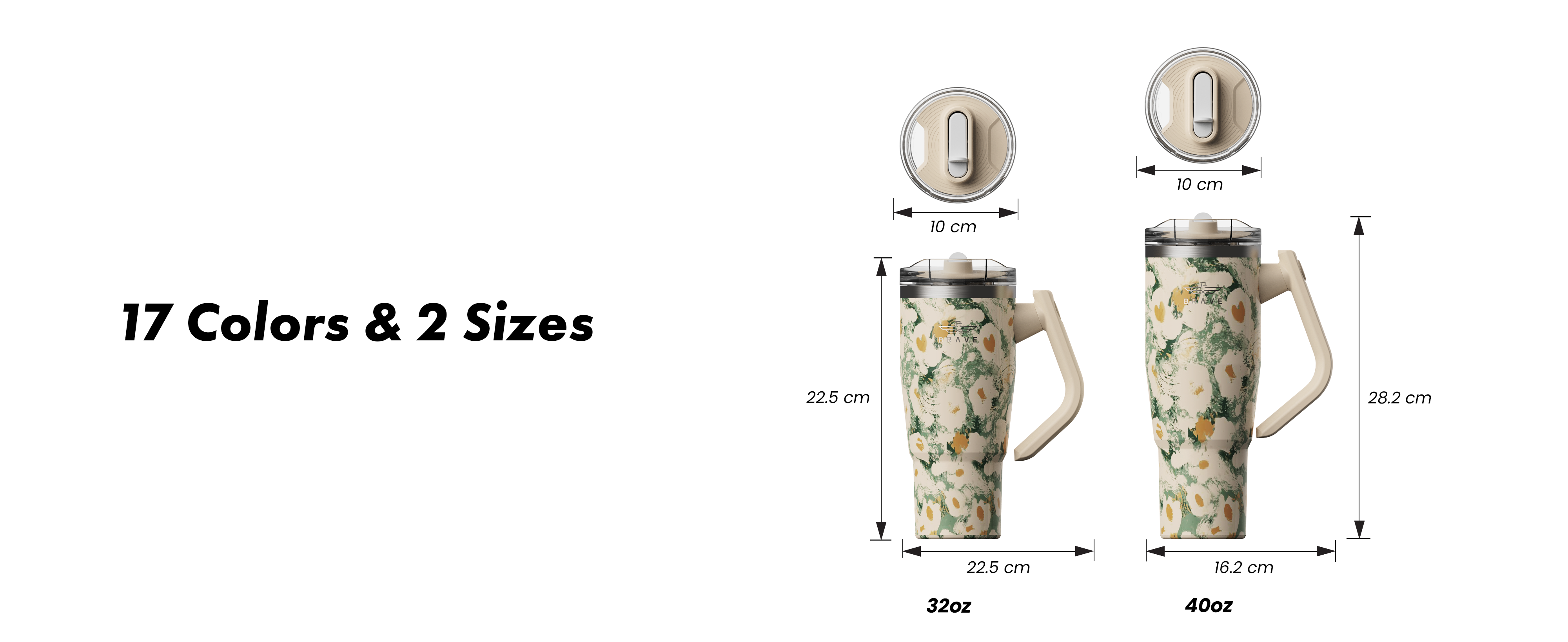 Brave Temp Guard Vacuum Insulated Travel Mug – 180° Rotating Handle, 24H Cold &amp; 12H Hot Retention, Leak