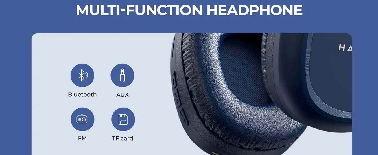 HAVIT H2590BT PRO – Bluetooth 5.3, Noise Isolation, AUX