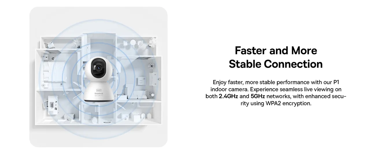 Baseus 3K Indoor Security Camera with AI Detection