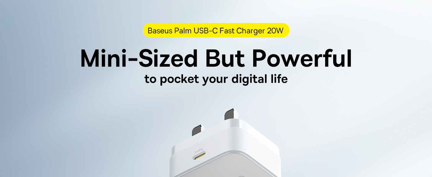 Baseus Palm 20W PD Wall Charger with 1M Type