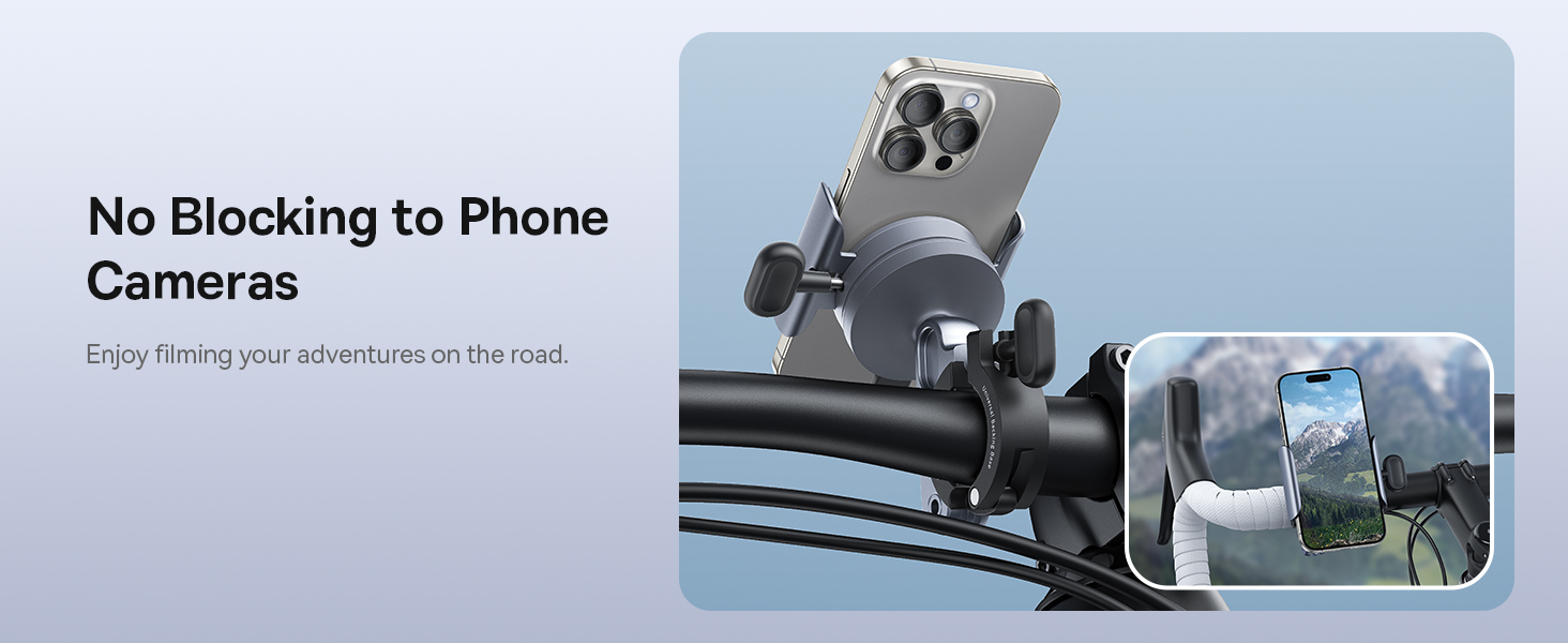 Magnetic Bike Phone Mount for iPhone 16 Pro Max &amp; Galaxy S24