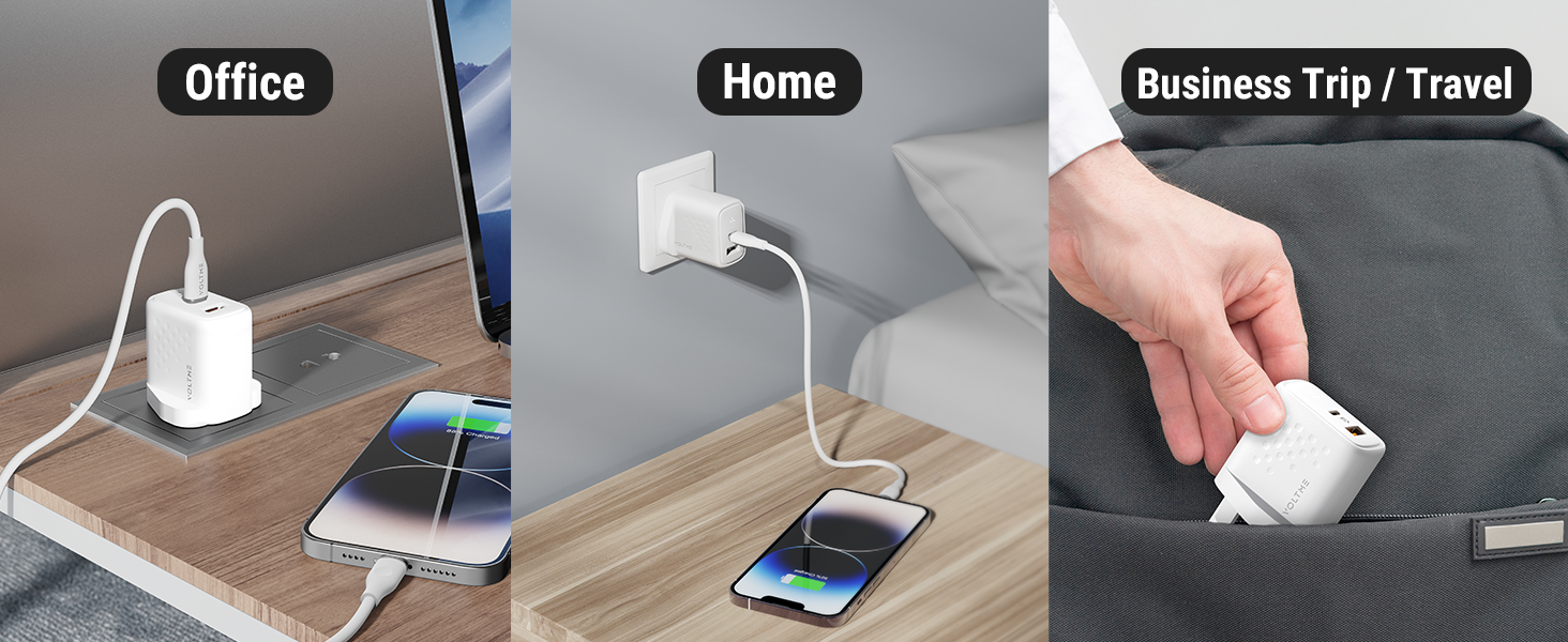 VOLTME Revo 35 Duo CA 35W GaN III Fast Charger UK Plug, Dual Port USB