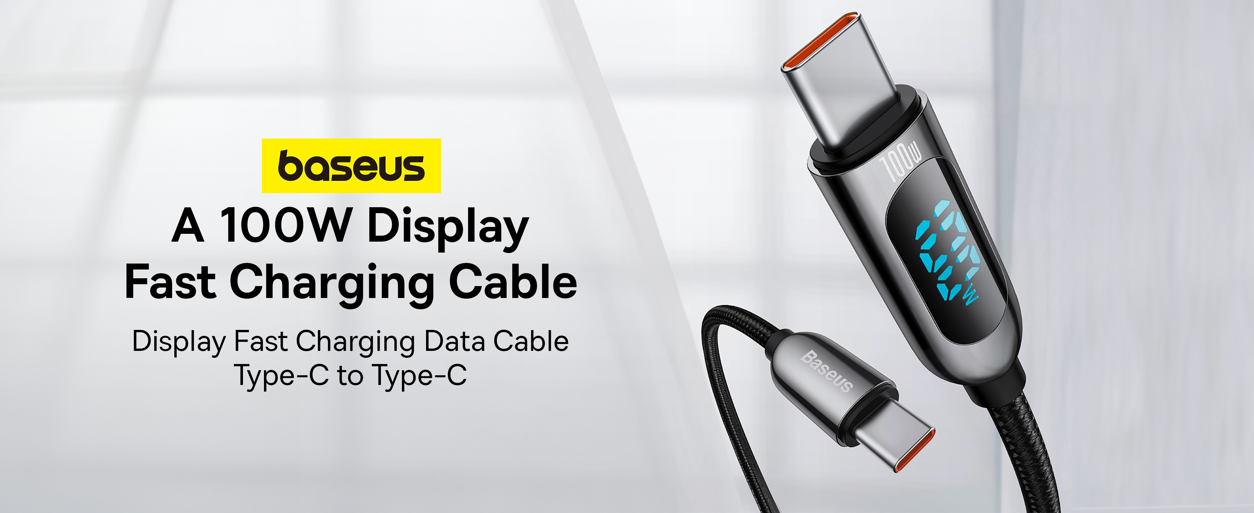 Baseus Display Fast Charging Data Cable Type-C to Type-C 100W 5A 1M - Green