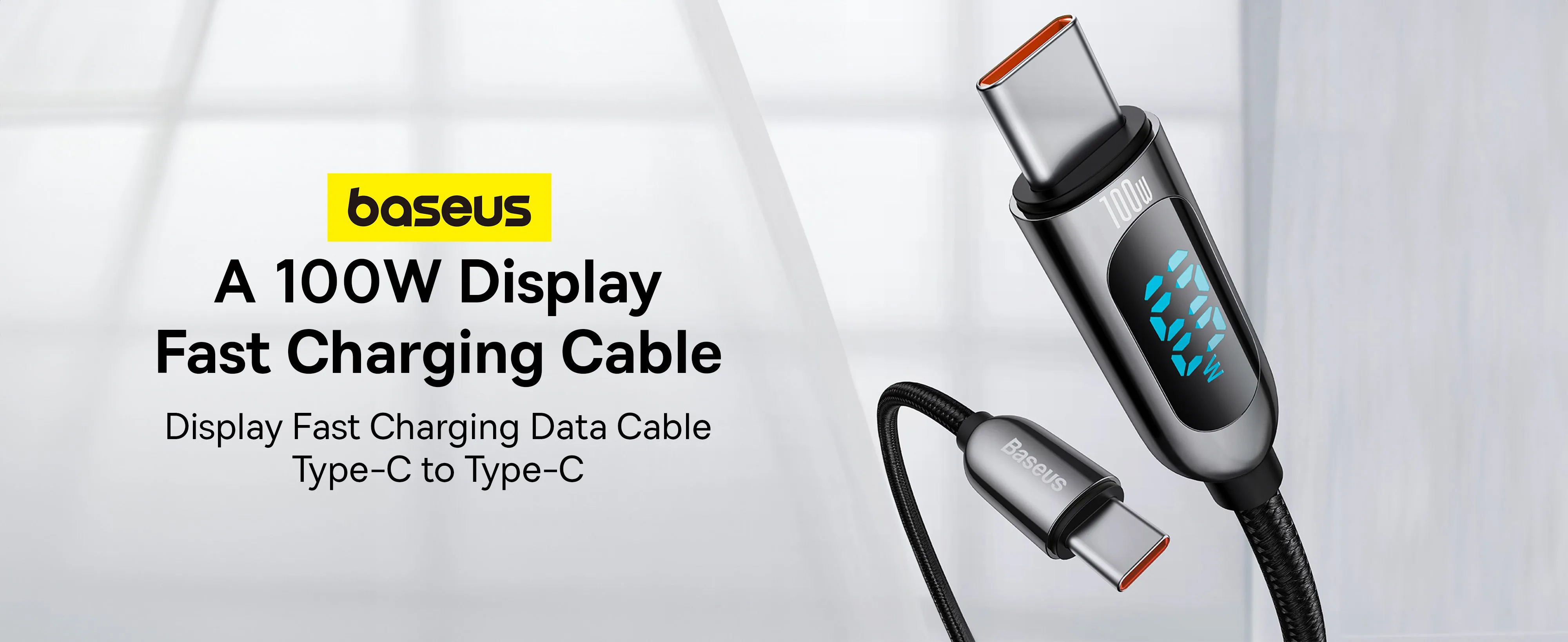 Baseus Display Fast Charging Data Cable Type-C to Type-C 100W 5A 1M - Green