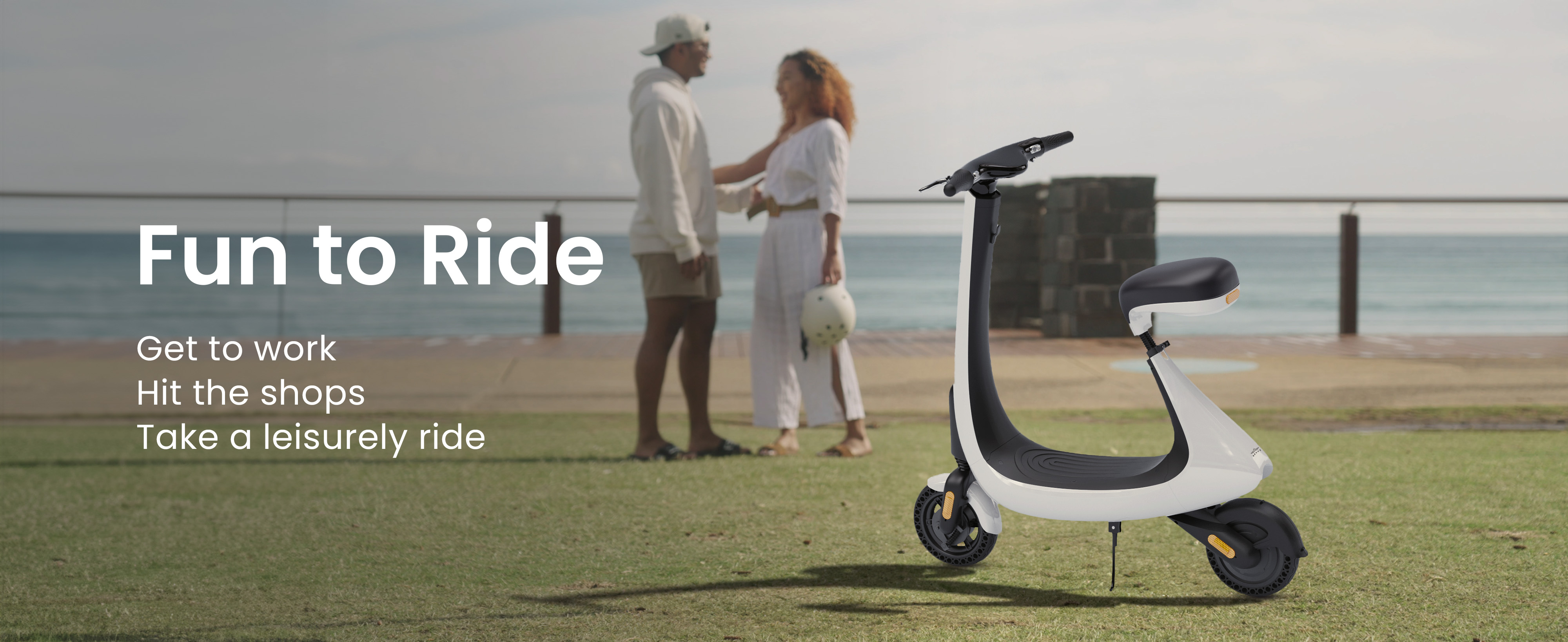 Brave BES-PRO Electric Scooter With Turn Signals, Full Twist Throttle, NFC Technology, EABS Brake System up to 25 km/h Speed, Max Range up to 70Km, 2" Honeycomb Tires, Dedicated Display and Built-in Bluetooth - White