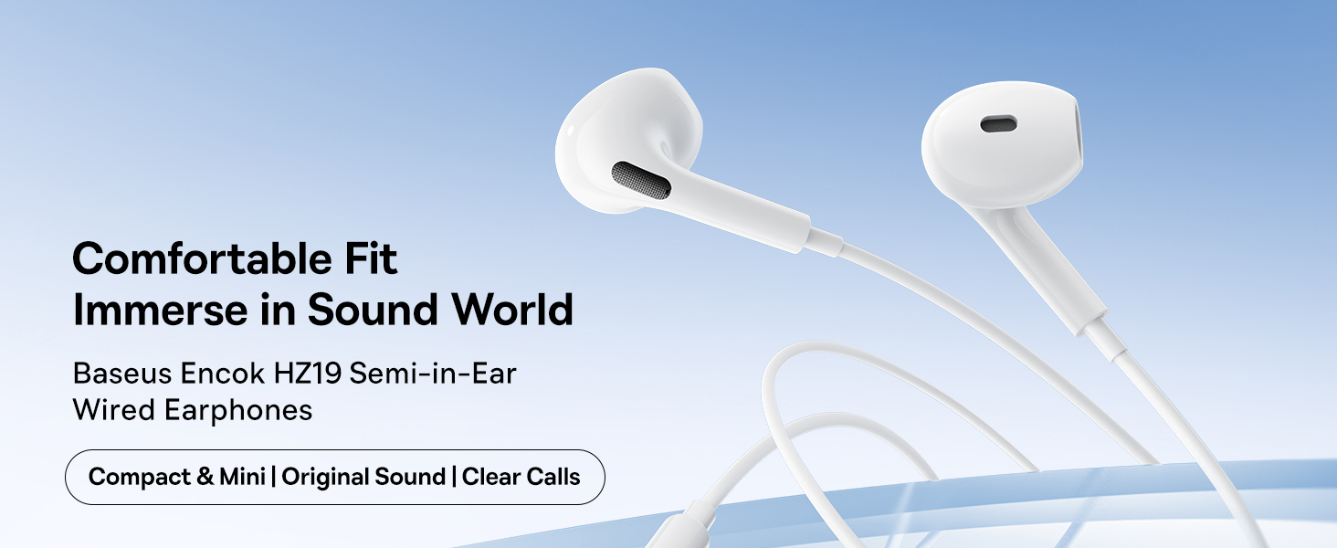 Wired Earphones – 3.5mm Jack, Moon White