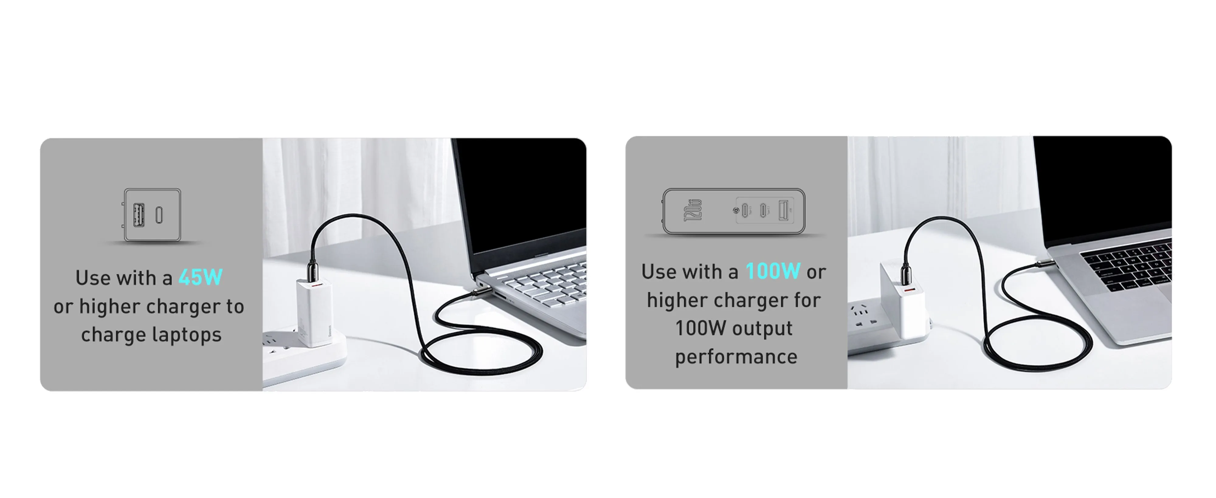 Baseus Display Fast Charging Data Cable Type-C to Type-C 100W (2m) Black