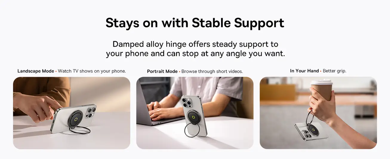 Baseus Magnetic Ring Holder for MagSafe – 360° Adjustable Phone Stand Grip