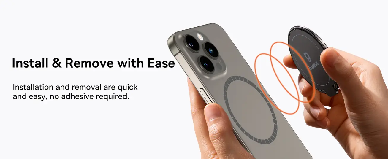Baseus Magnetic Ring Holder for MagSafe – 360° Adjustable Phone Stand Grip