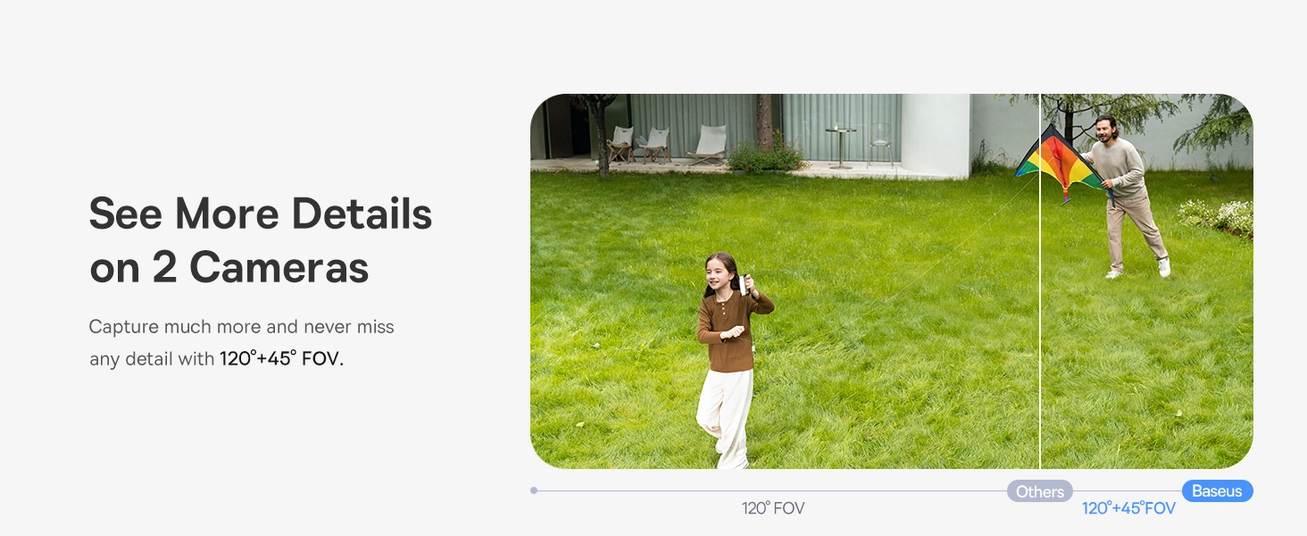 Baseus S1 Pro Outdoor Wireless Security Camera Kit, 3K, Solar Auto