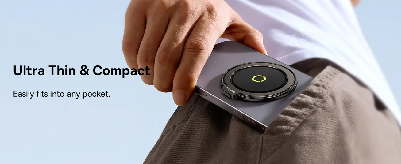 Baseus Magnetic Ring Holder for MagSafe – 360° Adjustable Phone Stand Grip