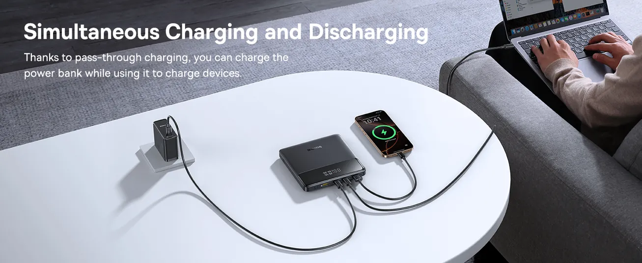 Baseus Blade H1 20000mAh 100W Power Bank – Fast Charging for iPhone, MacBook, and More