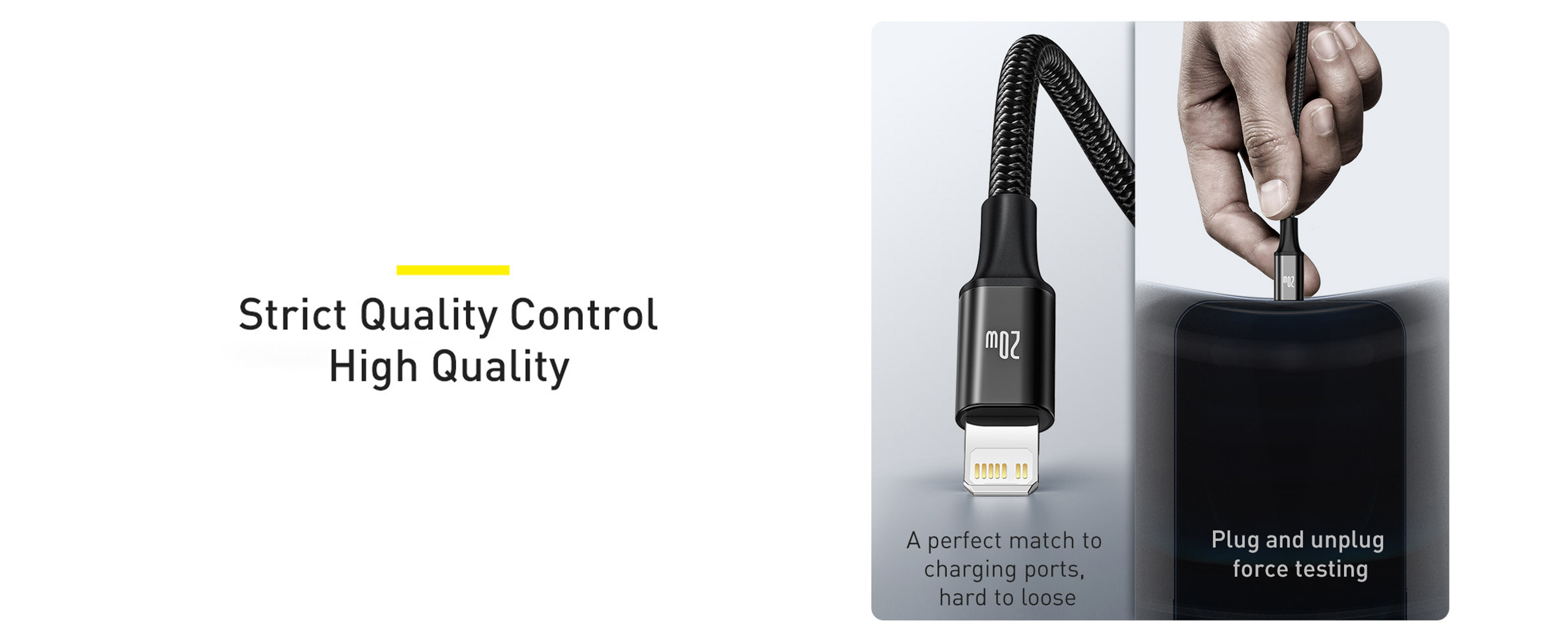 BASEUS Rapid Series 3-in-1 Fast Charging Data Cable Type-C to M+L+C PD 20W 1.5m - Black